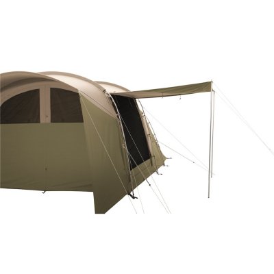 Fastgør taget til sideindgangen som soltag eller beskyttelse mod regn.