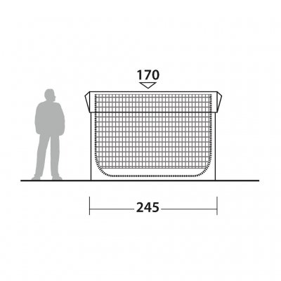 Netdør foran Robens Yukon Shelter.