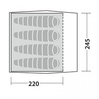 Plantegning for Robens Yukon Shelter