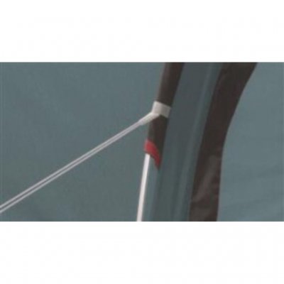 Teltet har aluminiumsstænger og slidstærke reb.