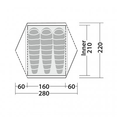 Plantegning for Robens Aster 3 Pro