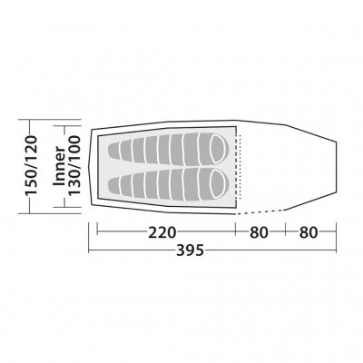 Plantegning for Robens Voyager 2 Exp Telt