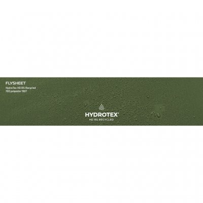 Slidstærkt teltdug lavet af HydroTex HD RS, 75D polyestertaft 190T, Ripstop.