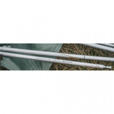 Nærbillede af anodiserede aluminiumstænger (7001, T6, 9,5 mm) til Robens Sprinter 2 LW telt.