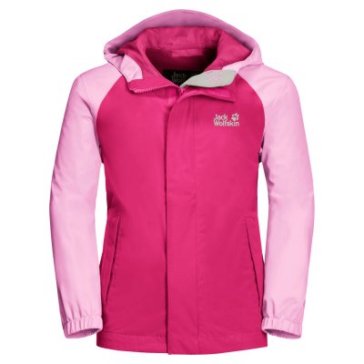 Jack Wolfskin Tucan Pink Peony skaljakke til børn. Velegnet til leg, vandreture og camping.