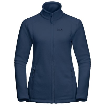 Klassisk fleece jakke fra Jack Wolfskin, ideel til vandreture, camping og udendørs aktiviteter. Gratis forandringer og hurtig le