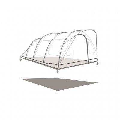 Underlaget lægges under teltet ved montering.