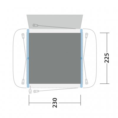Teltmåtte dækker hele alrummet i Outwell Crossville 250SA