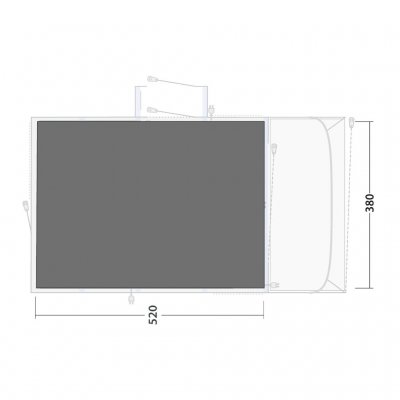 Måltegning til Montana 6 gulvbeskytteren.