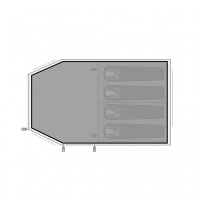 Betræk til gulvbeskyttelsen til Easy Camp Hamra 4 familieteltet