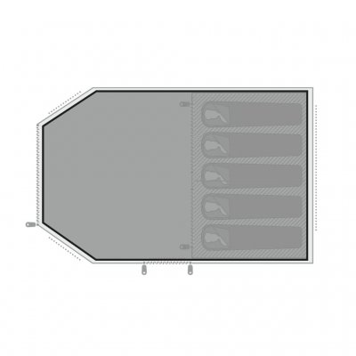 Betræk til gulvbeskyttelsen til Easy Camp Hamra 5 familieteltet