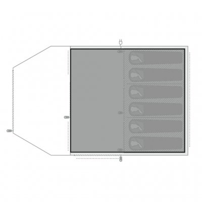 Betræk til gulvbeskyttelsen til Easy Camp Kullen 6 Air familieteltet