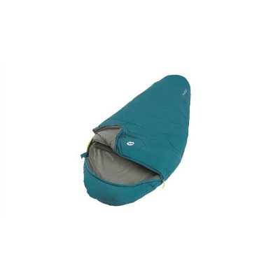 Kanten ved soveposens hals giver ekstra beskyttelse mod kulde.