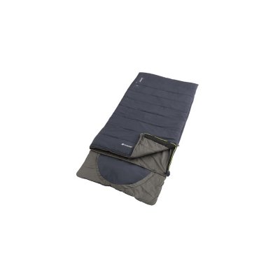 Outwell Contour Lux Deep Blue med lynlåsen i højre side.