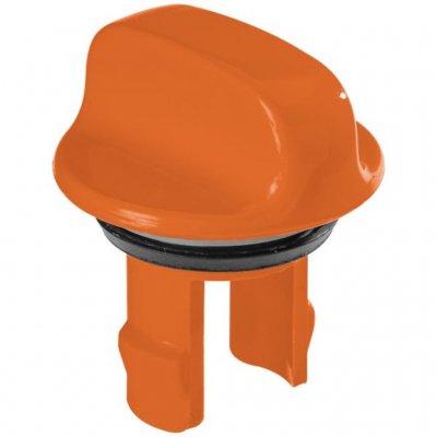 Åbningsdrejeknap til affaldstanken på Thetfords kassettetoilet.