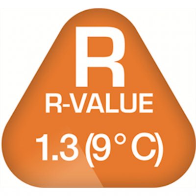 R-værdi: 1,3 (9 °C)