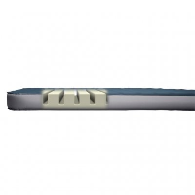 Outwell Dreamboat 12 cm selvoppustelig madras i tværsnit.
