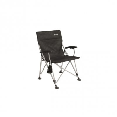 Ekstra stort folde camping stol med armlæn og ekstra store fødder.