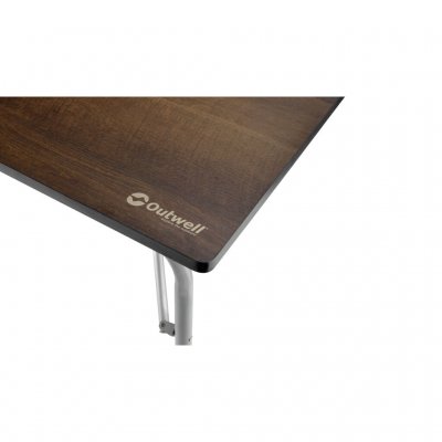 Bordpladen på campingbordet er modstandsdygtig over for vejr, varme og slid.