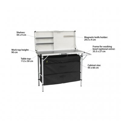 Forklarende skitse Outwell Magante Køkkenenhed