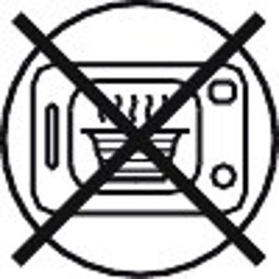 Bør ikke anvendes i mikrobølgeovnen.