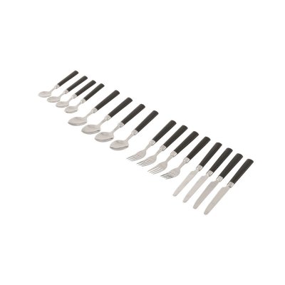 Bestik sæt til 4 personer egnet til camping og udendørs aktiviteter.