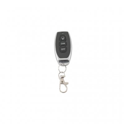 Remote control with simple and clear buttons that can be attached to the key chain or hung up.