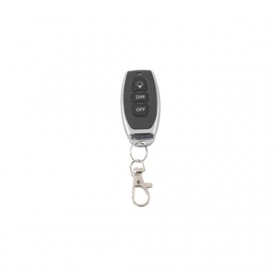 Remote control with simple and clear buttons that can be attached to the key chain or hung up.