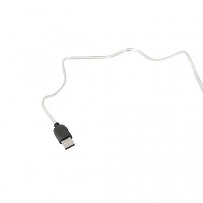 USB-forbindelse gør, at den kan køres både med powerbank og på netdrift.