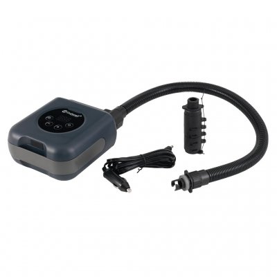 Pumpe, 7 ventiladaptere, Outwell FHF pumpeadapter, bæretaske, USB-C- og 12V-opladningskabler