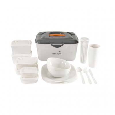 Komplet servicesæt til 4 personer med 24 dele inklusive opbevaringsbokse.