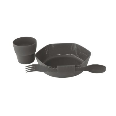 Skål, ske og gaffel og mugg- ideel til udendørs og camping