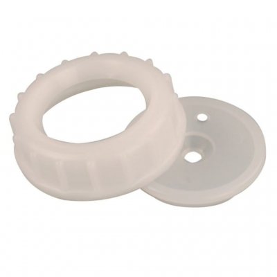 Låg med bund med hul til slange.