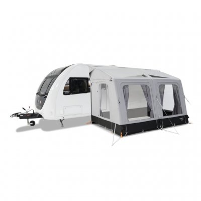 Forteltet passer til højere campingvogne og autocampere.