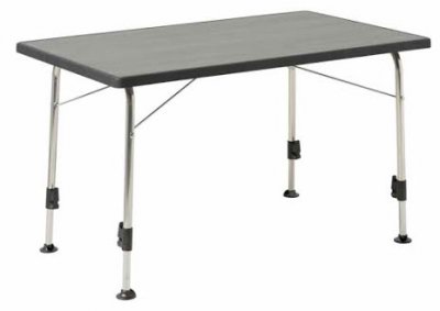 Dukdalf Stabilic 3 Wood Grey - Holdbar campingbord med justerbare ben og vandtæt bordplade.