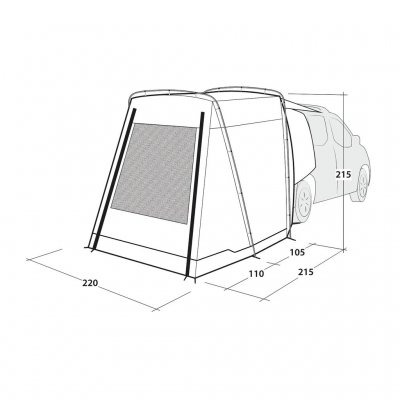 Dimensioner til Outwell Dune SUV