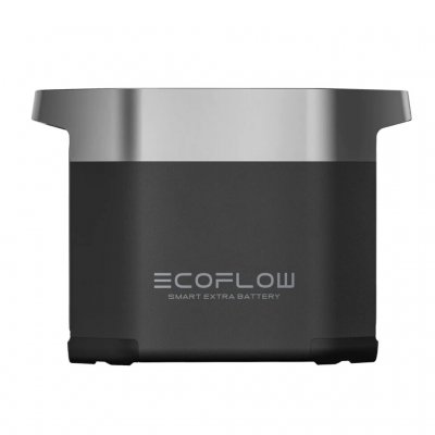 EcoFlow Delta 2 Power Station ekstra batteri fra siden.