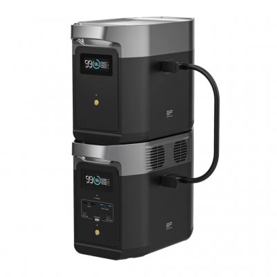 EcoFlow Delta 2 kan udvides med et ekstra batteri.