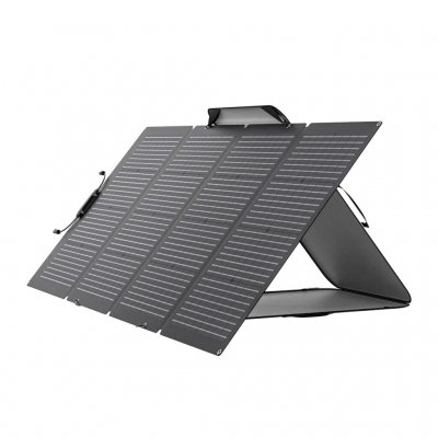 Indbygget stativ gør det nemt at pege solpanelet mod solen.
