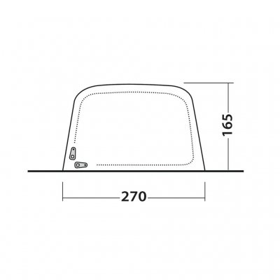 Mål for Outwell Fastlane 300 4-berth Annexe