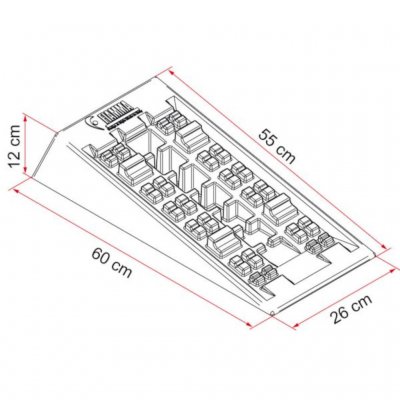 Dimensioner til Fiamma Level System Jumbo