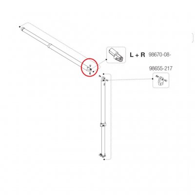 Beslag til arm Fiamma Caravanstore Zip