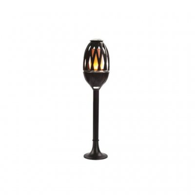 Flammende lampe, der skrues ind i trædækket.