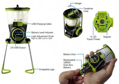 Laddningsbar lykta för camping och friluftsliv