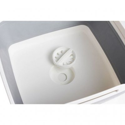 I bygget afløb med prop