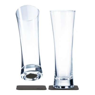Silwy Magnetiske Ølglas i Krystal (2-pak)