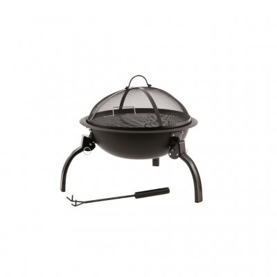 Outwell Cazal Fire Pit er en dejlig grill eller pejs, der leveres med en gnistafdækning som et låg.