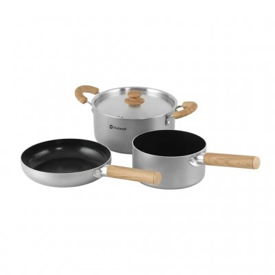 Grydesættet er i aluminium med en holdbar non-stick-belægning.