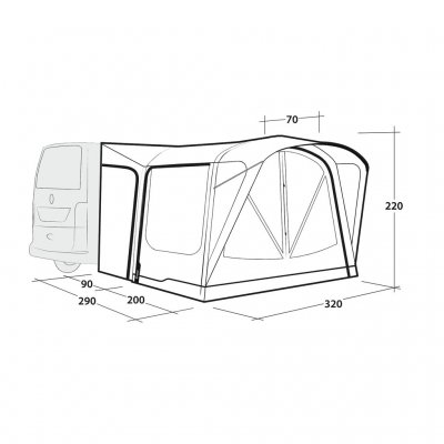 Dimensioner til Outwell Park PowerAir