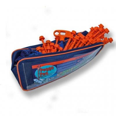 Pløkkerne leveres i en taske for nem håndtering.